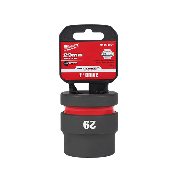 Milwaukee SHOCKWAVE™ 1" Drive 29mm Standard 6 Point Impact Socket